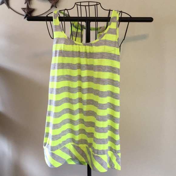 Mossimo Supply Co. Tops - MOSSIMO Tank top L bright yellow/gray stripe